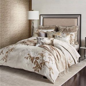 Michael Aram Cherry Blossom Cotton Sateen KING Duvet Cover Antique NEW